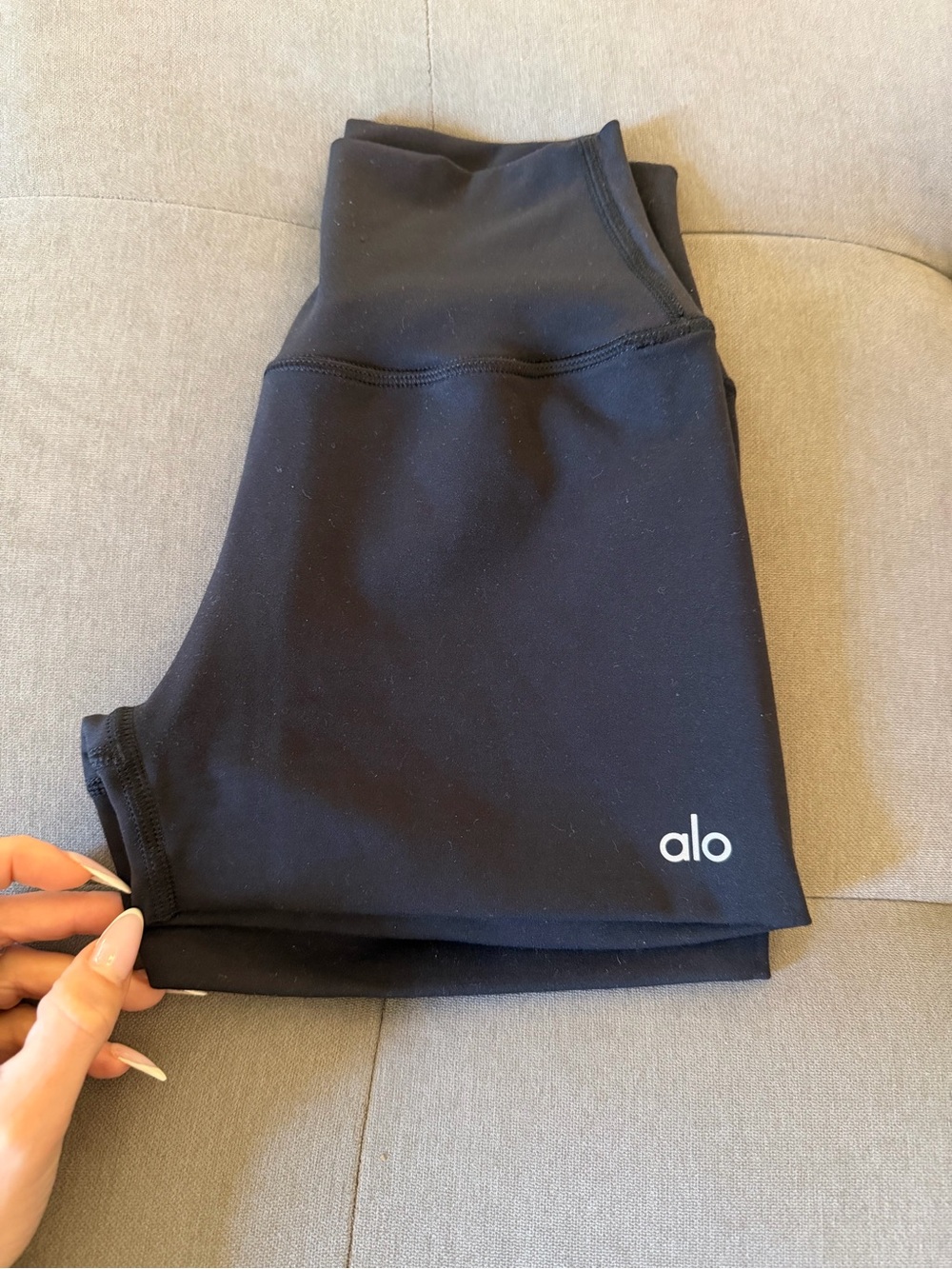 ALO Yoga Kids Black Leggings with Logo